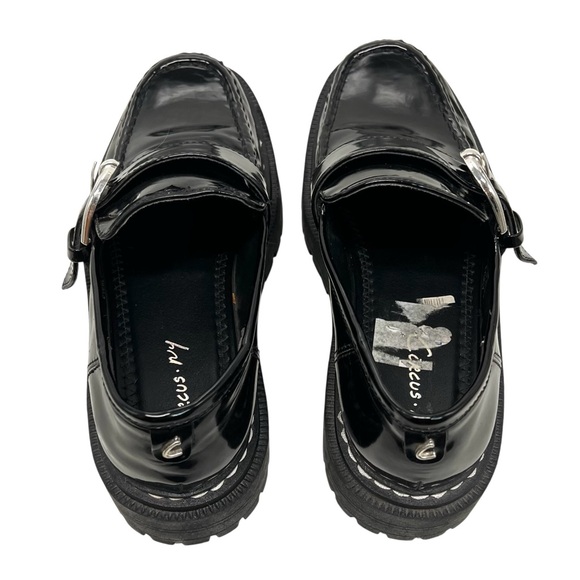 Sam Edelman Circus Everly Black Patent Platform Chunky Lug Loafers Women’s 8.5 - Picture 9 of 14